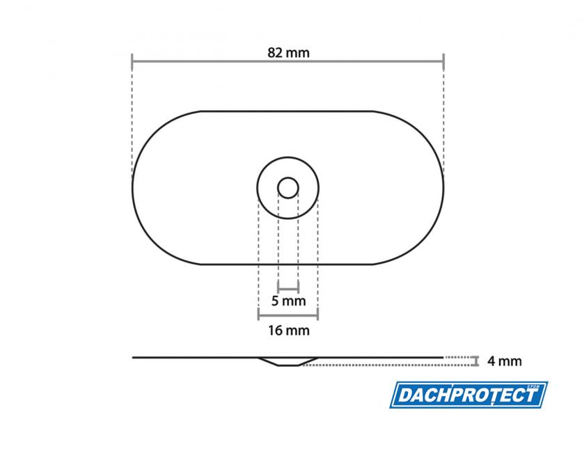 DACHPROTECT Befestigungsteller 80x40mm